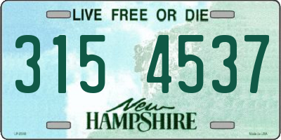 NH license plate 3154537
