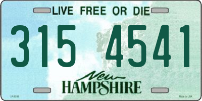 NH license plate 3154541