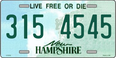 NH license plate 3154545