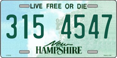 NH license plate 3154547