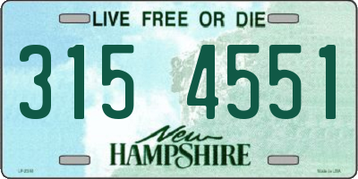 NH license plate 3154551