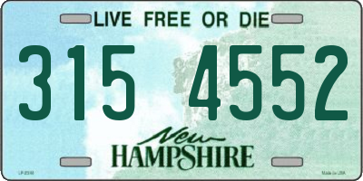 NH license plate 3154552