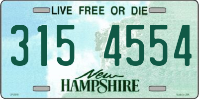 NH license plate 3154554