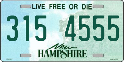 NH license plate 3154555