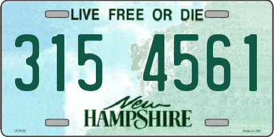 NH license plate 3154561
