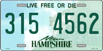 NH license plate 3154562