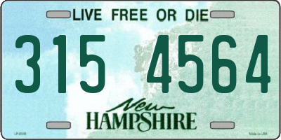 NH license plate 3154564