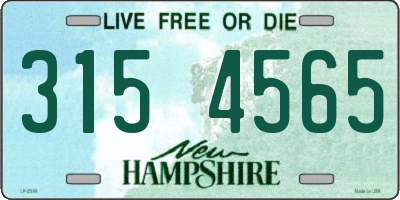NH license plate 3154565