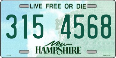 NH license plate 3154568