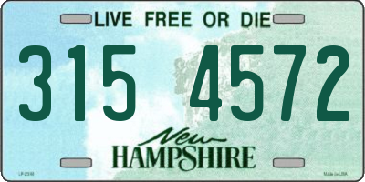 NH license plate 3154572