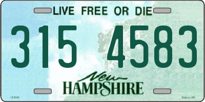 NH license plate 3154583