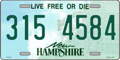 NH license plate 3154584