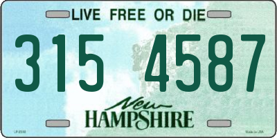 NH license plate 3154587