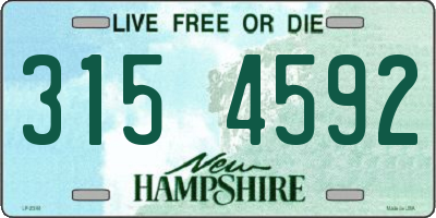 NH license plate 3154592