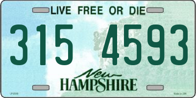 NH license plate 3154593