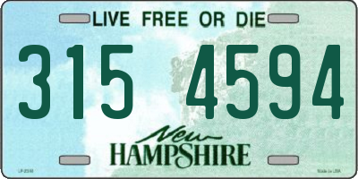 NH license plate 3154594