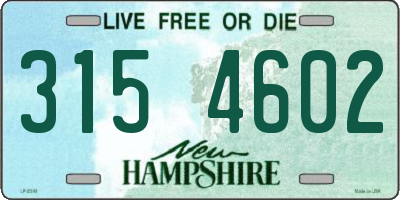 NH license plate 3154602
