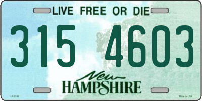 NH license plate 3154603