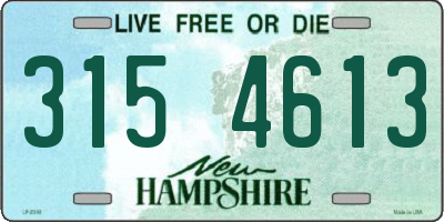 NH license plate 3154613
