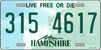 NH license plate 3154617