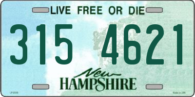 NH license plate 3154621