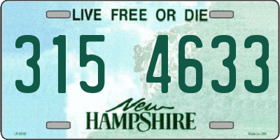 NH license plate 3154633