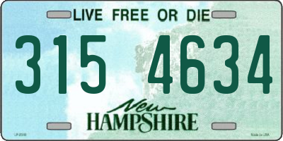 NH license plate 3154634