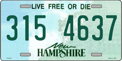 NH license plate 3154637