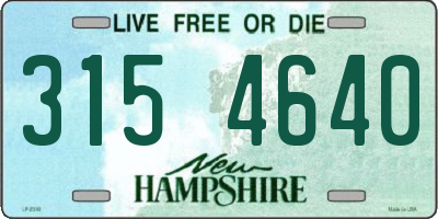 NH license plate 3154640