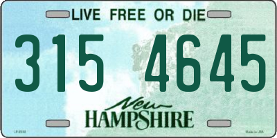 NH license plate 3154645