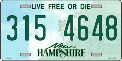 NH license plate 3154648