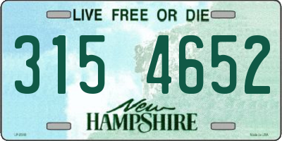 NH license plate 3154652