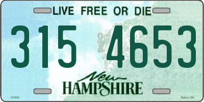 NH license plate 3154653