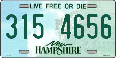 NH license plate 3154656