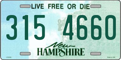 NH license plate 3154660
