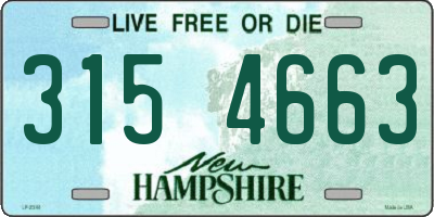 NH license plate 3154663