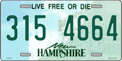 NH license plate 3154664