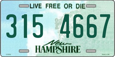 NH license plate 3154667