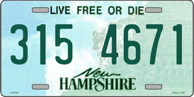 NH license plate 3154671