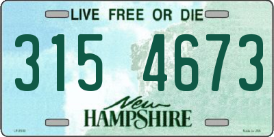 NH license plate 3154673