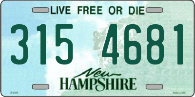 NH license plate 3154681