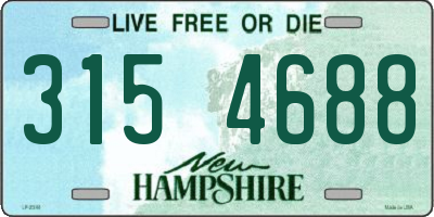NH license plate 3154688