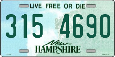 NH license plate 3154690