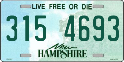 NH license plate 3154693