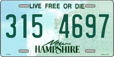 NH license plate 3154697