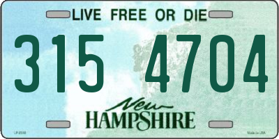 NH license plate 3154704