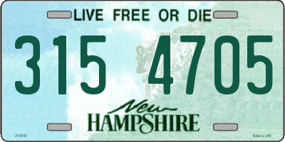 NH license plate 3154705