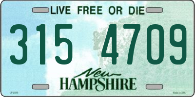NH license plate 3154709