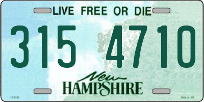 NH license plate 3154710
