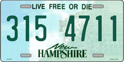 NH license plate 3154711